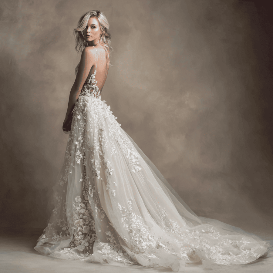 a line wedding dress